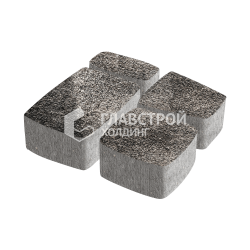 Тротуарная плитка Классика 4 камня, агат-коричневый с гранитной крошкой, 4 см